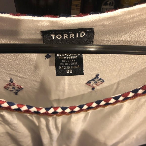 Torrid - Aztec White Blouse - Picture 2 of 4